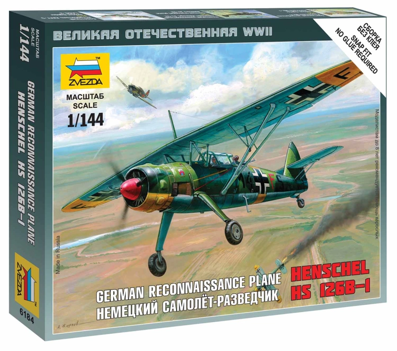 Zvezda Snap Kit – Henschel HS-126B (1:144)