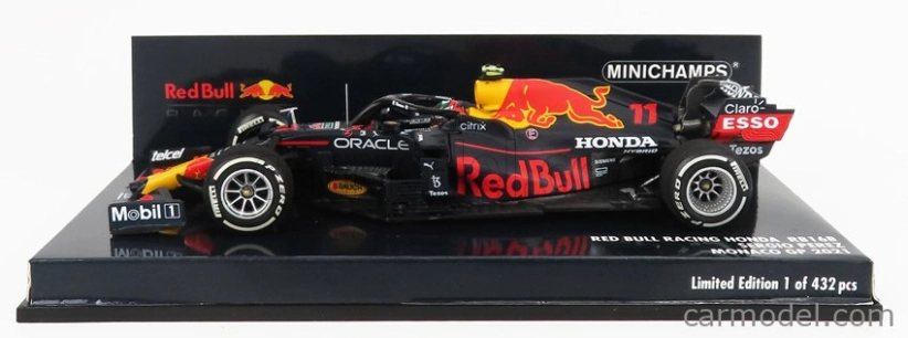 Minichamps Red bull F1 Rb16b Honda Ra620h Team Aston Martin N 11 Monaco Gp 2021 Sergio Perez 1:43 Matná modrá žltá červená