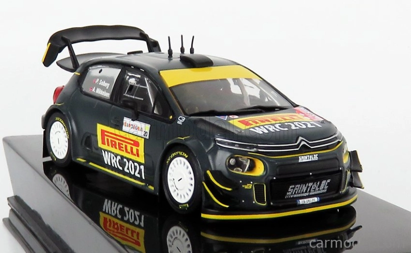 Ixo-models Citroen C3 Wrc N 20 Rally Sardegna Taliansko 2020 P.solberg - A.mikkelsen 1:43 Matt Black