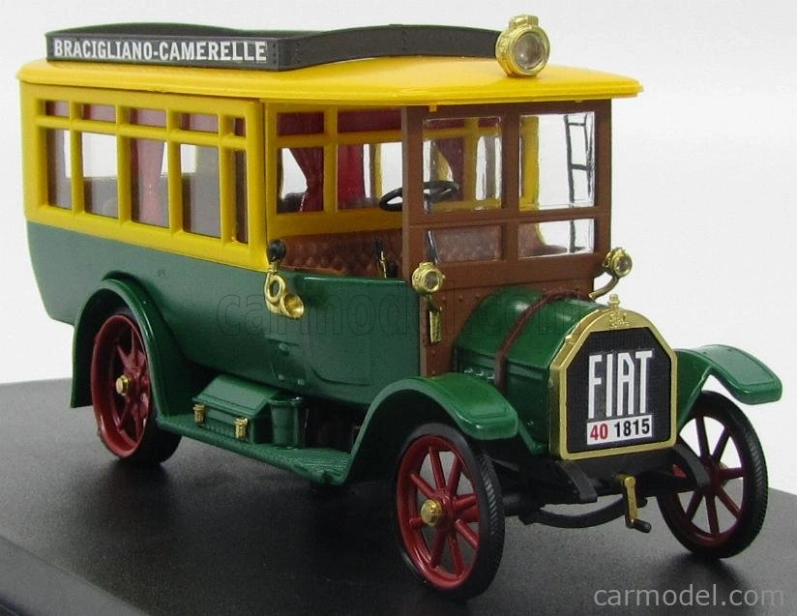 Rio-models Fiat 18bl Bus Bracigiano - Camarelle 1916 1:43 Zeleno-žltá