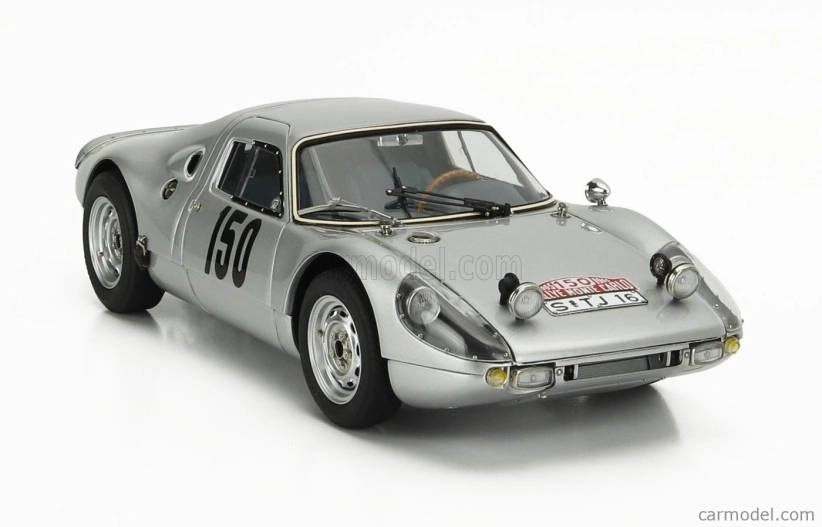 Cmc Porsche 904 Carrera Gts Ch.904-006 N 150 2nd Rally Montecarlo 1965 Eugen Boehringer - Rolf Wutherich 1:18 Silver