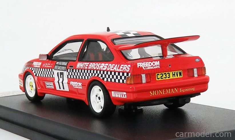 Trofeu Ford england Sierra Cosworth Rs N 17 Rally National Breakdown 1987 R.stoneman - P.davis 1:43 Red Black