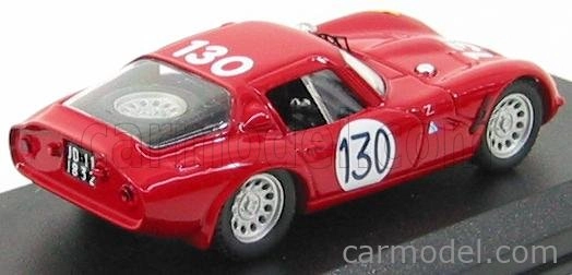 Najlepší model Alfa romeo Tz2 N 130 Targa Florio 1966 Bianchi - Bussinello 1:43 Red