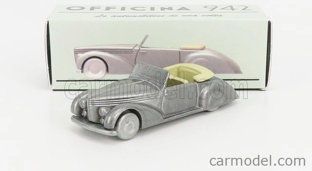 Officina-942 Fiat 1500 Cabriolet Carrozzeria Viotti 1940 1:76 Grigio Met