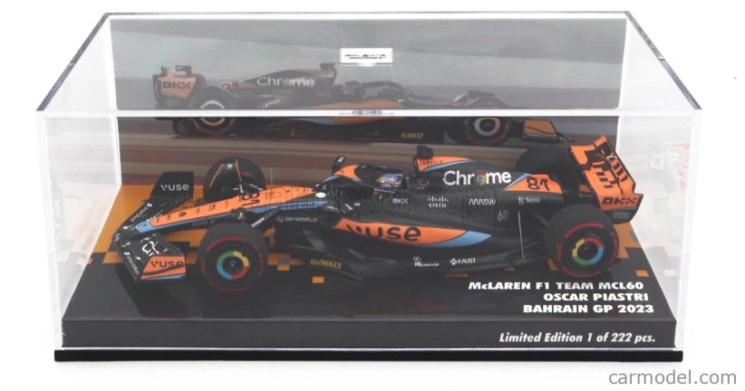 Minichamps Mclaren F1 Mcl60 Team Mclaren N 81 Bahrain Gp 2023 Oscar Piastri 1:43 oranžová modrá čierna
