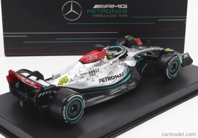 Bburago Mercedes gp F1 W13e Team Mercedes-amg Petronas F1 N 44 1:43, stříbrná