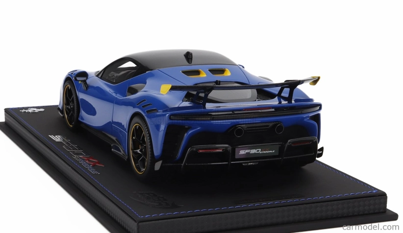 Bbr-models Ferrari Sf90 Xx Stradale 2024 - Con Vetrina - S vitrínou 1:18 Azzurro Dino - Svetlo modrá čierna žltá