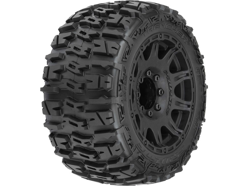 Kolesá Pro-Line 3,8", pneumatiky Trencher LP, čierny disk Raid H17 (2)