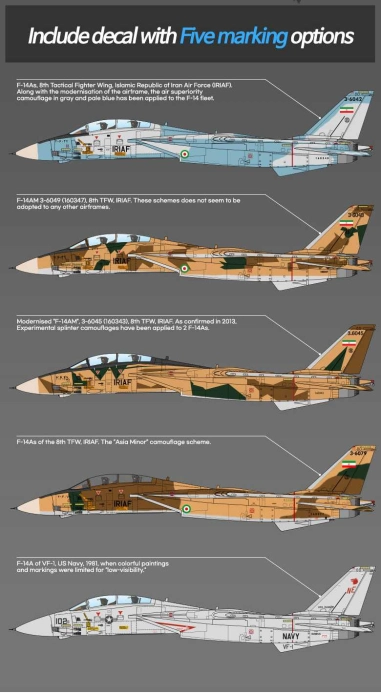 Model Kit letadlo 12594 - F-14A "IRIAF" (1:72)