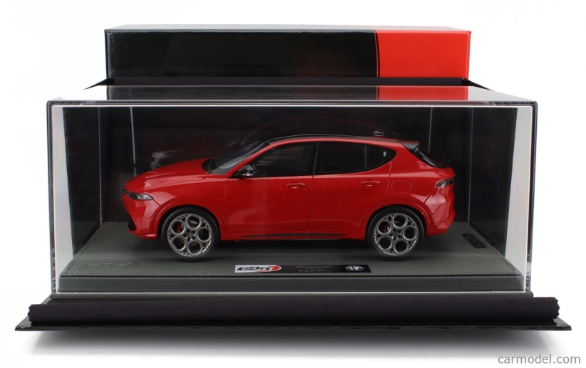 Bbr-models Alfa romeo Tonale Tributo Black Roof 2023 - Con Vetrina - S vitrínou 1:18 Rosso Alfa - červená
