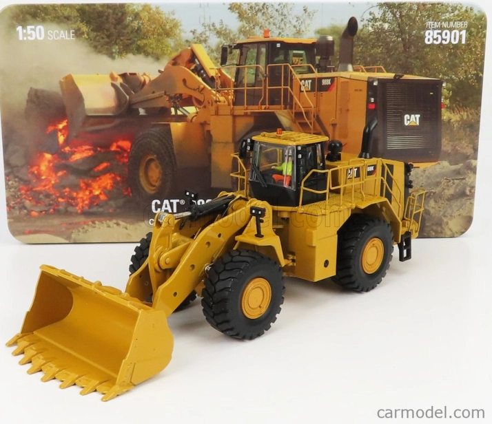 Dm-models Caterpillar Cat988k Ruspa Gommata - škrabací traktor - kolesový nakladač 1:50 žltá čierna
