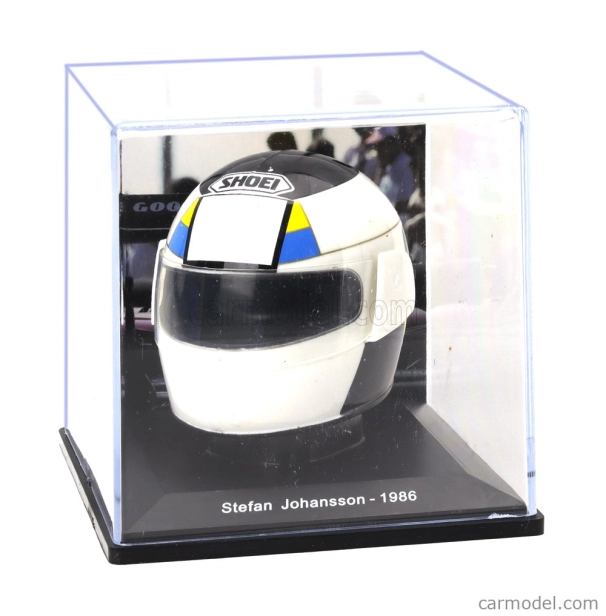 Edicola Helma F1 Casco Helma Stefan Johansson F1/86 Team Ferrari Sezóna 1986 1:5 bielo zelená čierna