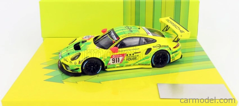 Minichamps Porsche 911 991-2 Gt3 R Team Manthey Racing N 911 1:43, žlutá