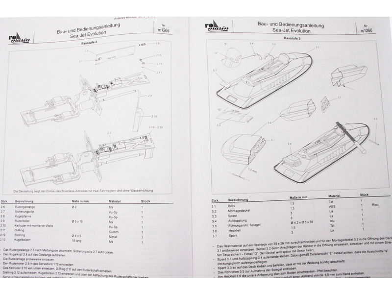 RC stavebnice ROMARIN Sea-Jet Evolution kit