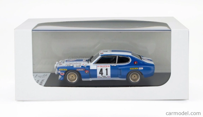 Trofeu Ford england Capri 2600 Rs (night Version) N 41 Rally Tour De Corse 1973 Yves Tilliez - Hirtz 1:43 Modrá Bílá
