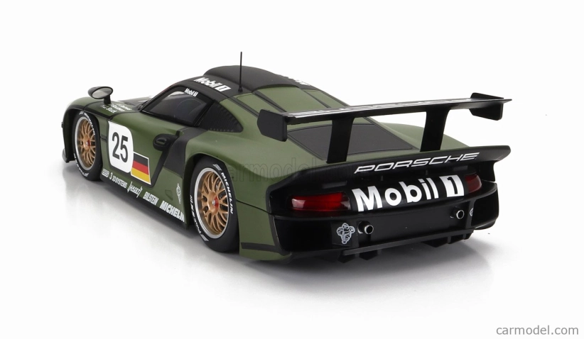 Werk83 Porsche 911 3.2l Gt1 Evo Team Porsche Ag N 25 Pre Qualifying 24h Le Mans 1997 T.boutsen - H.j.stuck - Y.dalmas 1:18 Zelená