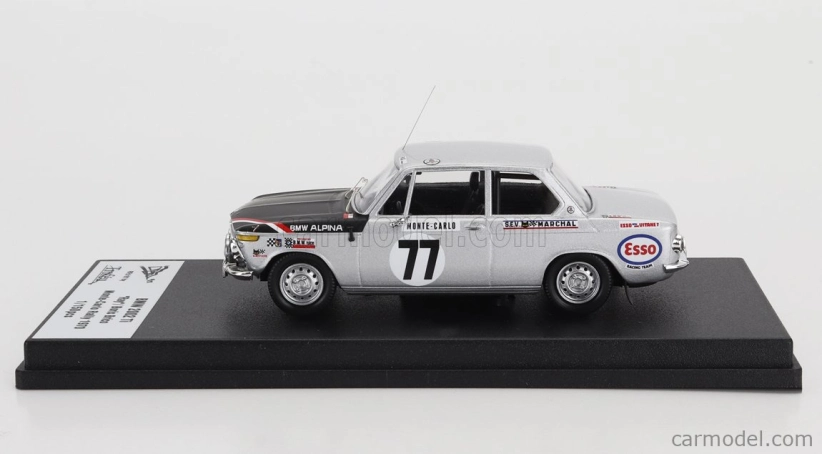 Trofeu BMW 2002 Ti (night Version) N 77 Rally Montecarlo 1970 Ray - Boris Brico 1:43 Stříbrná Černá