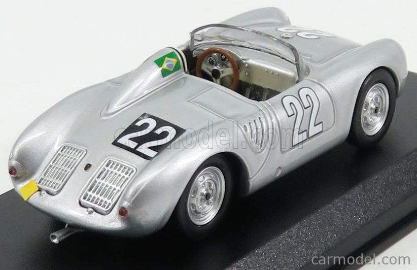 Najlepší model Porsche 550rs N 22 Víťaz 10h Messina 1958 Heinz - Strahle 1:43 Striebro