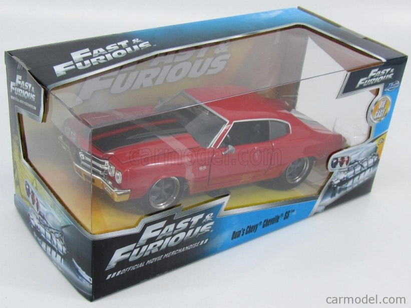 Jada Chevrolet Dom's Chevy Chevelle 454ss 1970 - Fast & Furious  Iv (2009) - Solo Parti Originali - Original Parts 1:24 Červená Černá