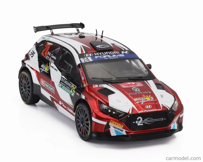 Ixo-models Hyundai I20 N Rally2 N 24 Rally Montecarlo 2024 Nicolas Ciamin - Yannick Roche 1:43 Červená čierna biela