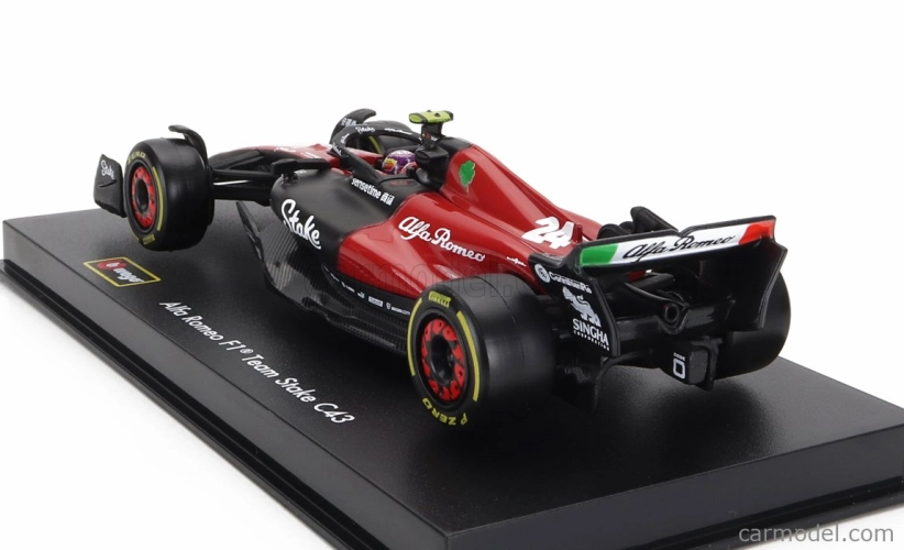 Bburago Alfa romeo F1 C43 Team Stake N 24 Season 2023 Guanyu Zhou 1:43, černá