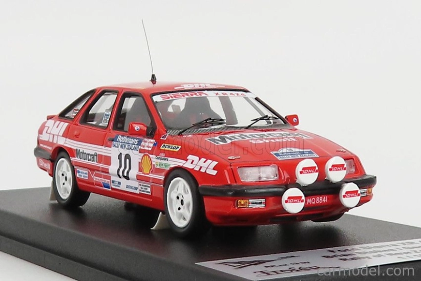 Trofeu Ford england Sierra Xr4x4 (night Version) N 10 Rally New Zealand 1988 B.stokes - G.adams 1:43 Červená Bílá