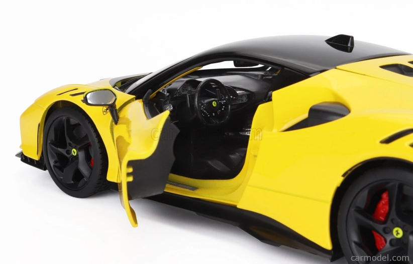 Bburago Ferrari Sf90xx Stradale 2024 1:18 Giallo Modena - Žlutá Černá