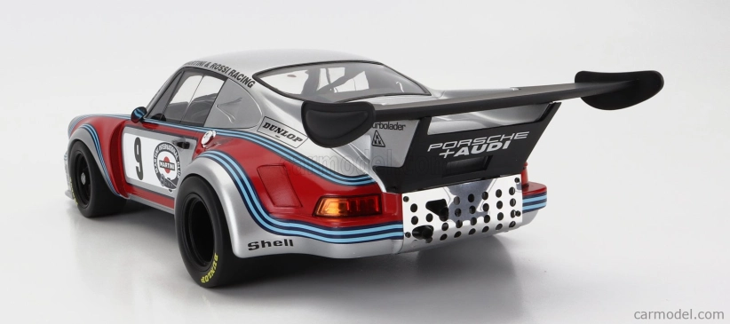 Cmr Porsche 911 930 Carrera Rsr Turbo 2.1l Team Martini & Rossi Racing N 9 2nd 6h Watkins Glen 1974 G.v.lennep - H.muller 1:12 Stříbrná Červená Modrá