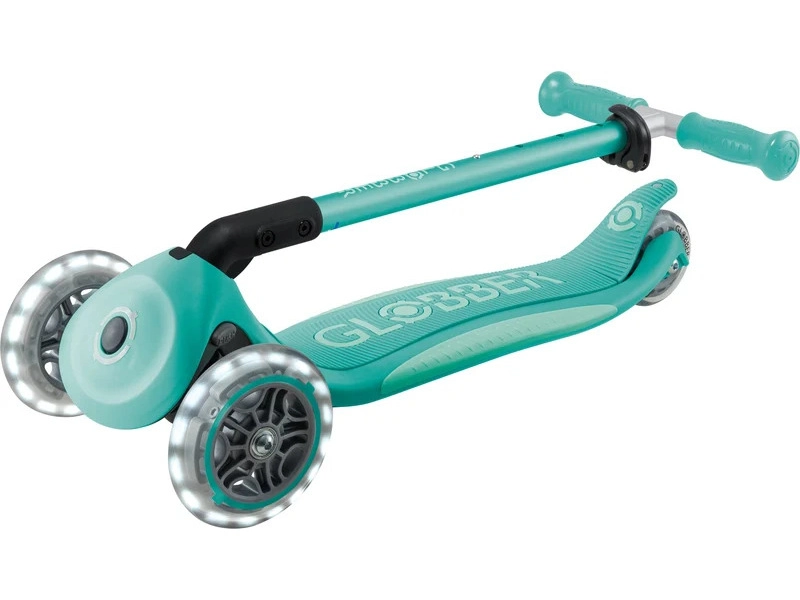 Globber - Koloběžka Primo Plus Lights V2 skládací Blue/Emerald Green