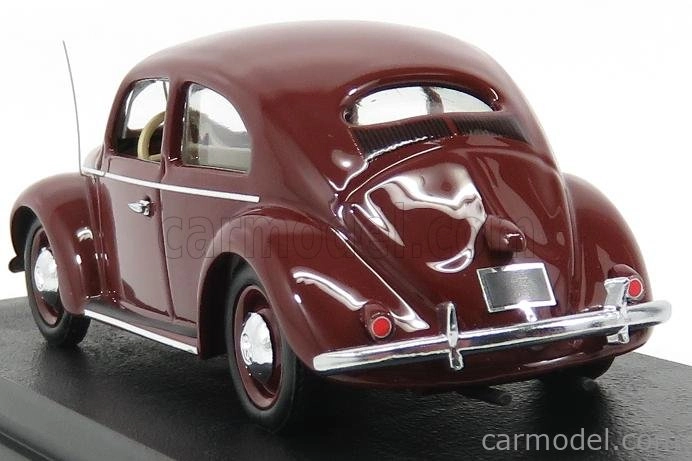 Rio-models Volkswagen Maggiolino Beetle 1200 De Luxe 1953 1:43 Bordeaux