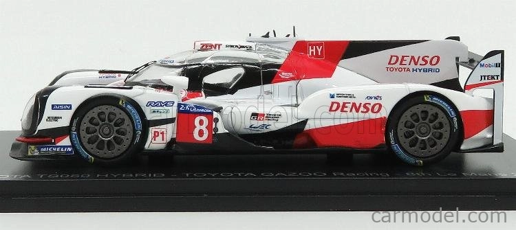 Edicola Toyota Ts050 Hibrid 2.4l Turbo V6 Team Gazoo Racing N 8 24h Le Mans 2017 S.buemi - K.nakajima - A.davidson 1:43 Biela červená čierna