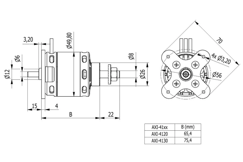 Bezkartáčový motor AXI 4120/14 V3