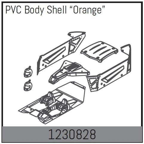 1230828 - Body Shell Set - Orange