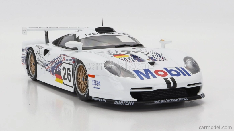 Werk83 Porsche 911 3.2l Gt1 Evo Team Porsche Ag N 26 24h Le Mans 1997 R.kelleners - E.collard - Y.dalmas 1:18 Biela