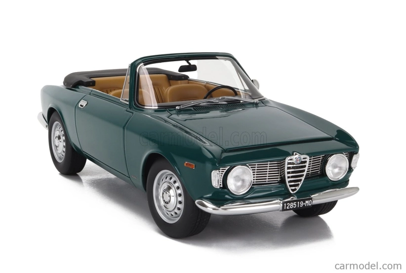 Mitica Alfa romeo Giulia 1600 Gtc Cabriolet Otvorené 1964 - Interiér Cinghiale 1:18 Verde Pino 216 - Zelená