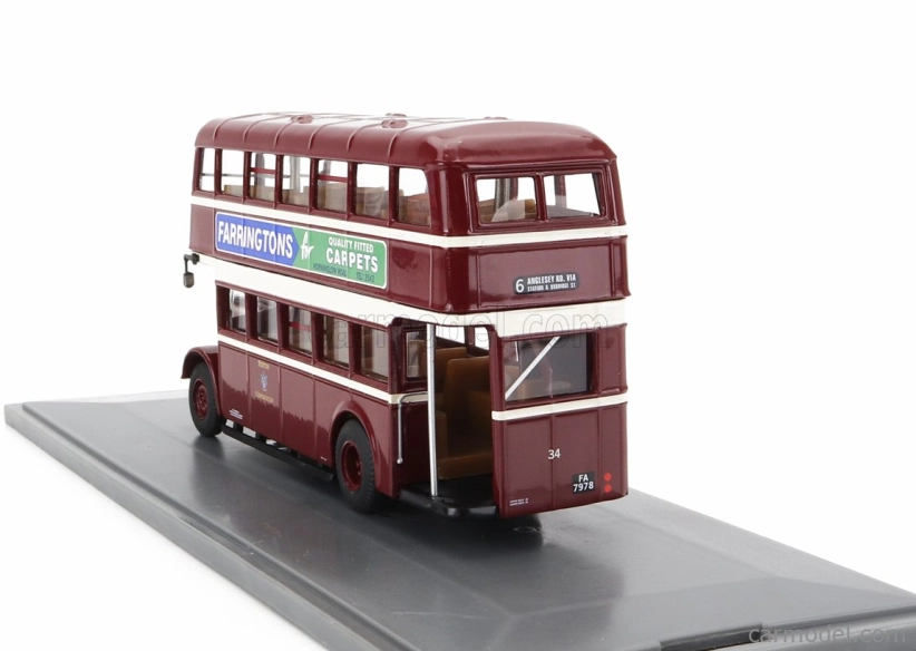 Corgi GUY Utility Autobus Burton Corporation 6 Anglesey 1960 1:76 Červený Krém