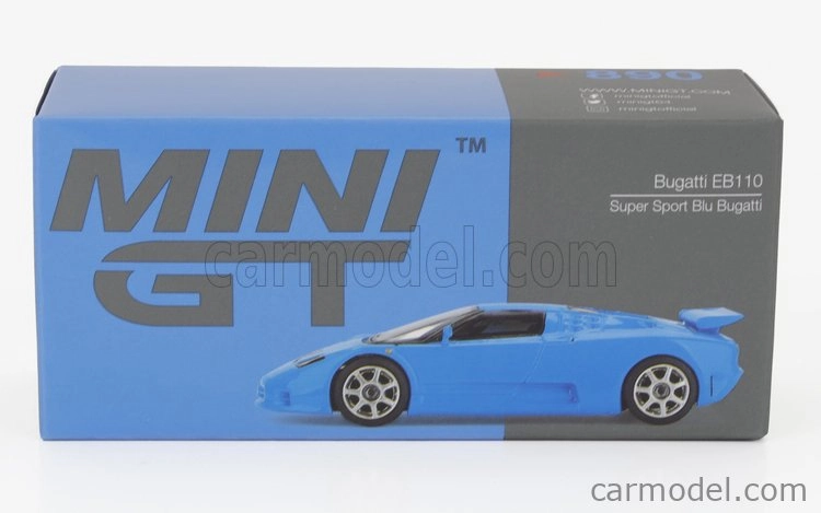 Mini-gt Bugatti Eb110 Super Sport 1995 1:64 Modrá