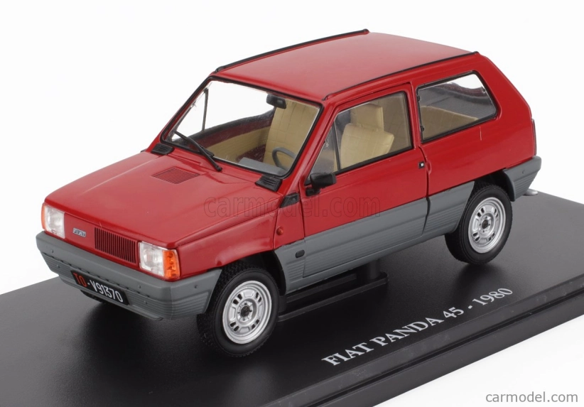 Edicola Fiat Panda 45 1980 - Con Vetrina - S vitrínou 1:24 Červená šedá