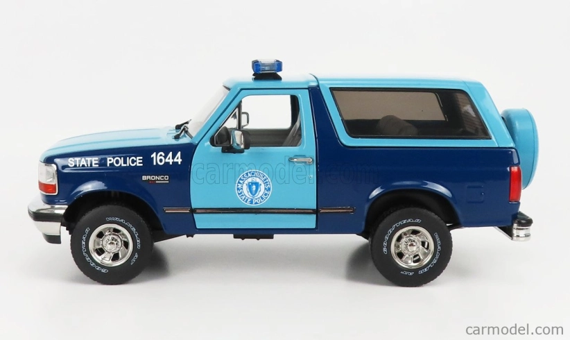 Greenlight Ford usa Bronco Xlt Massachusetts State Police 1996 1:18 2 Tóny Modré