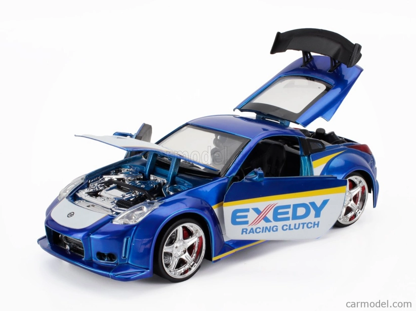 Jada Nissan 350z Exedy Racing Clutch Coupe 2003 1:24 Modrá Biela