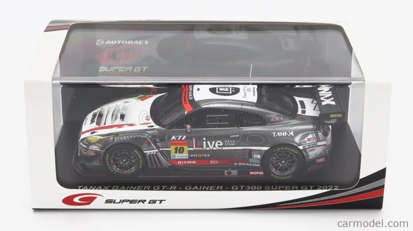 Spark-model Nissan Gt-r Team Gainer Tanax N 10 Gt300 Super Gt 2022 R.tomita - R.okusa 1:43 Bielo-sivá