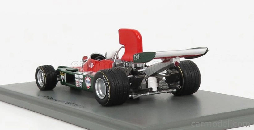 Spark-model Iso rivolta F1 Ir N 26 Canada Gp 1973 T.schenker 1:43 Červená Zelená Bílá