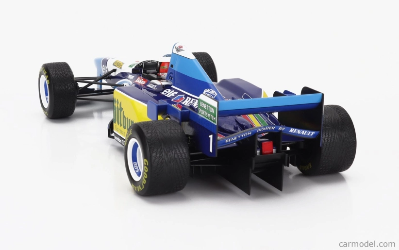 Minichamps Benetton F1 B195 Team Mild Seven Renault N 1 World Champion Winner Japan Gp With Rain Tyres Michael Schumacher 1995 1:18 Modrá Žlutá