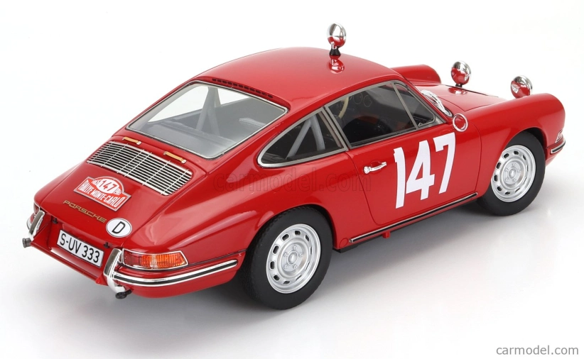 Matrix modely v mierke 1:18 Porsche 911s Coupe N 147 Winner Class Rally Montecarlo 1965 Herbert Linge - Peter Falk