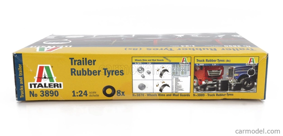 Italeri Accessories Set 8x Rubber Tires For Truck 1:24 /