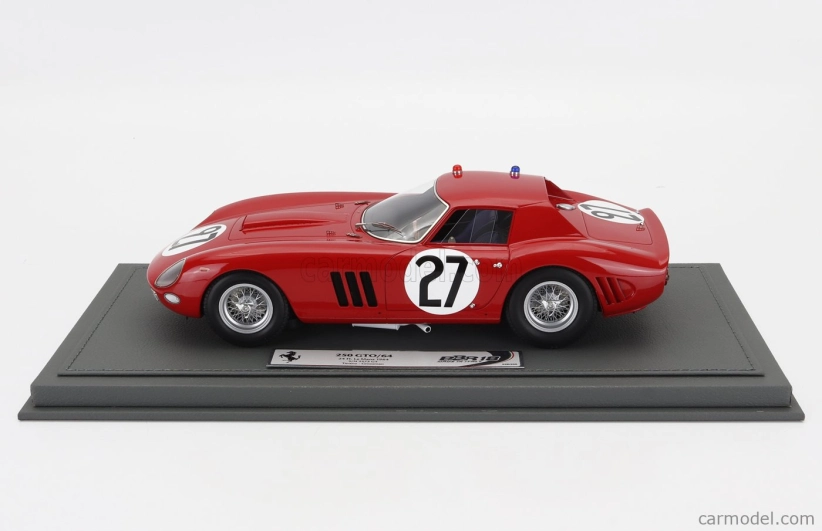 Bbr-models Ferrari 250 Gto Coupe Team North American Racing N.a.r.t. N 27 24h Le Mans 1964 Fernand Tavano - Bob Grossman - Con Vetrina - S vitrínou 1:18 červená
