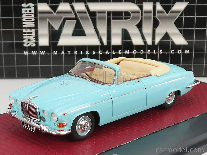 Matrix scale models Jaguar 420g Cabriolet Open 1969 1:43 Blue