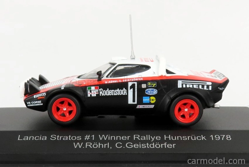 Cmr Lancia Stratos Hf Pirelli N 1 Winner Rally Hunsruck 1978 W.rohrl - C.geistdorfer 1:43 Červená Černá Bílá