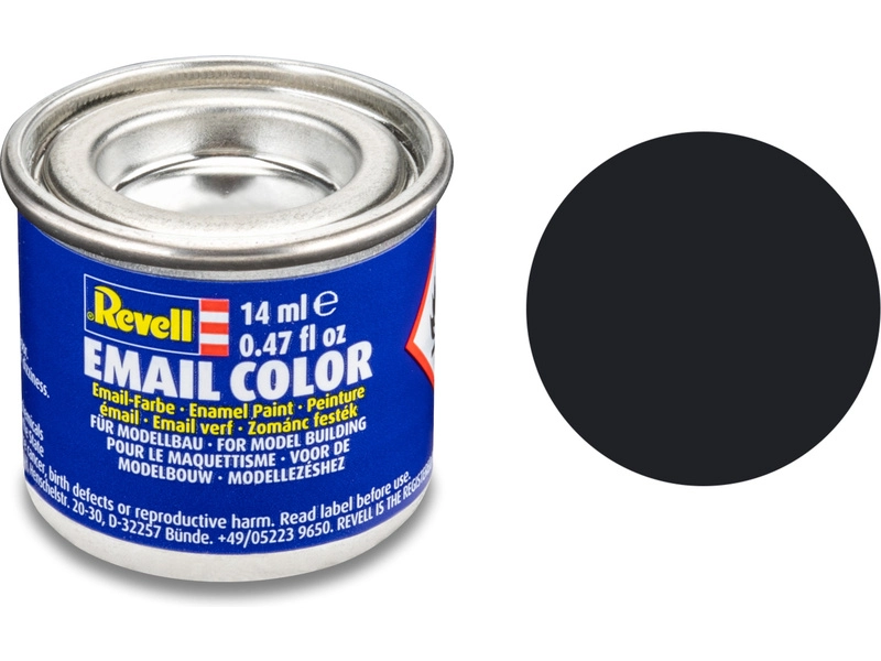 Revell emailová farba #8 matná čierna 14 ml