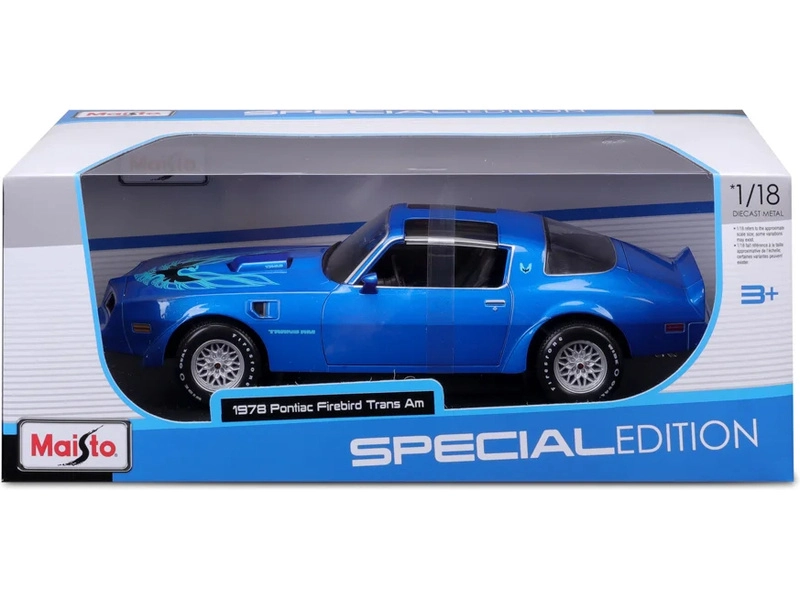 Maisto Pontiac Firebird Trans AM 1978 1:18 modrá metalíza
